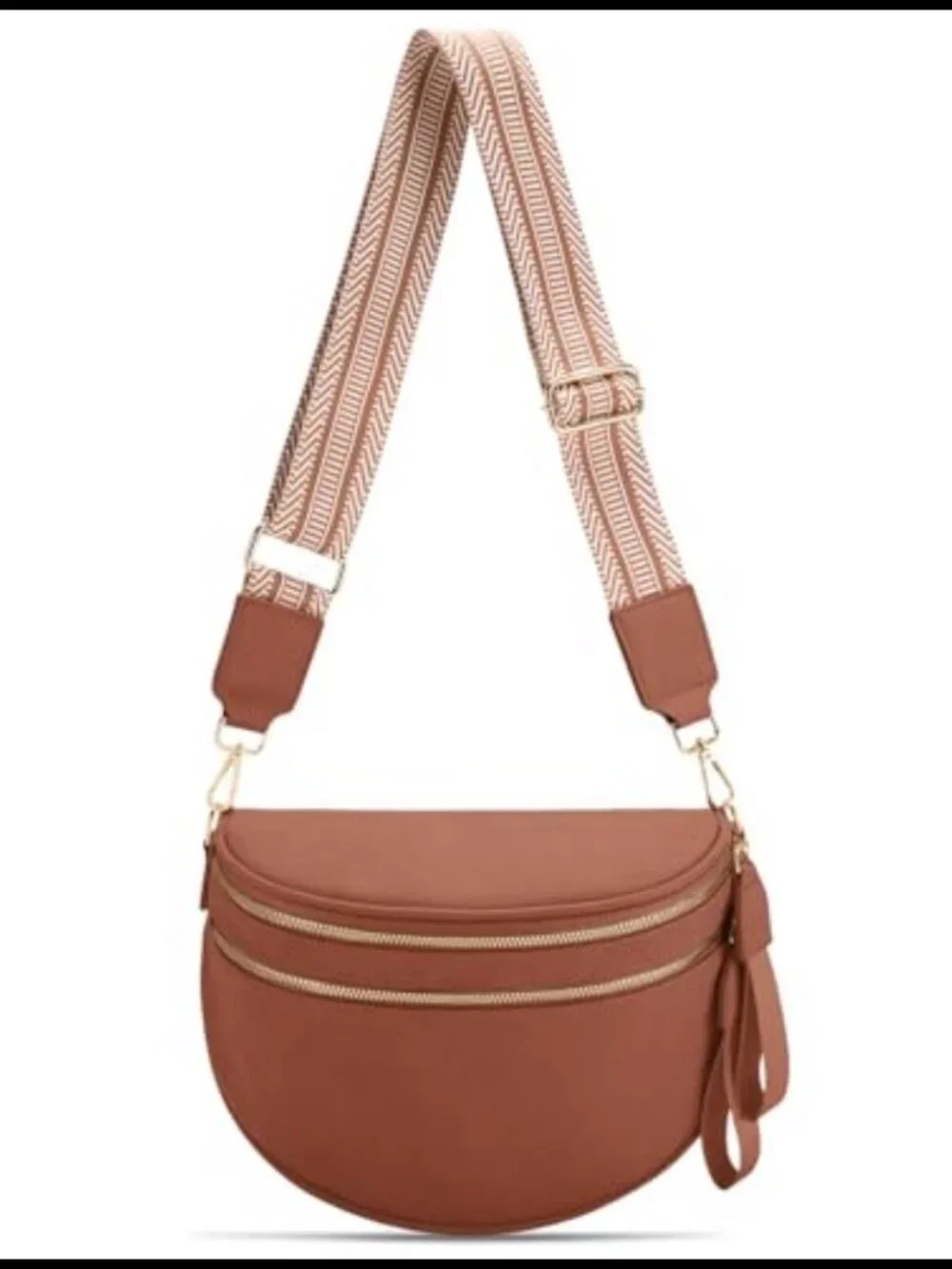 PU Leather Crossbody Sling Bag Bum Bag Travel Purse Adjustable Strap